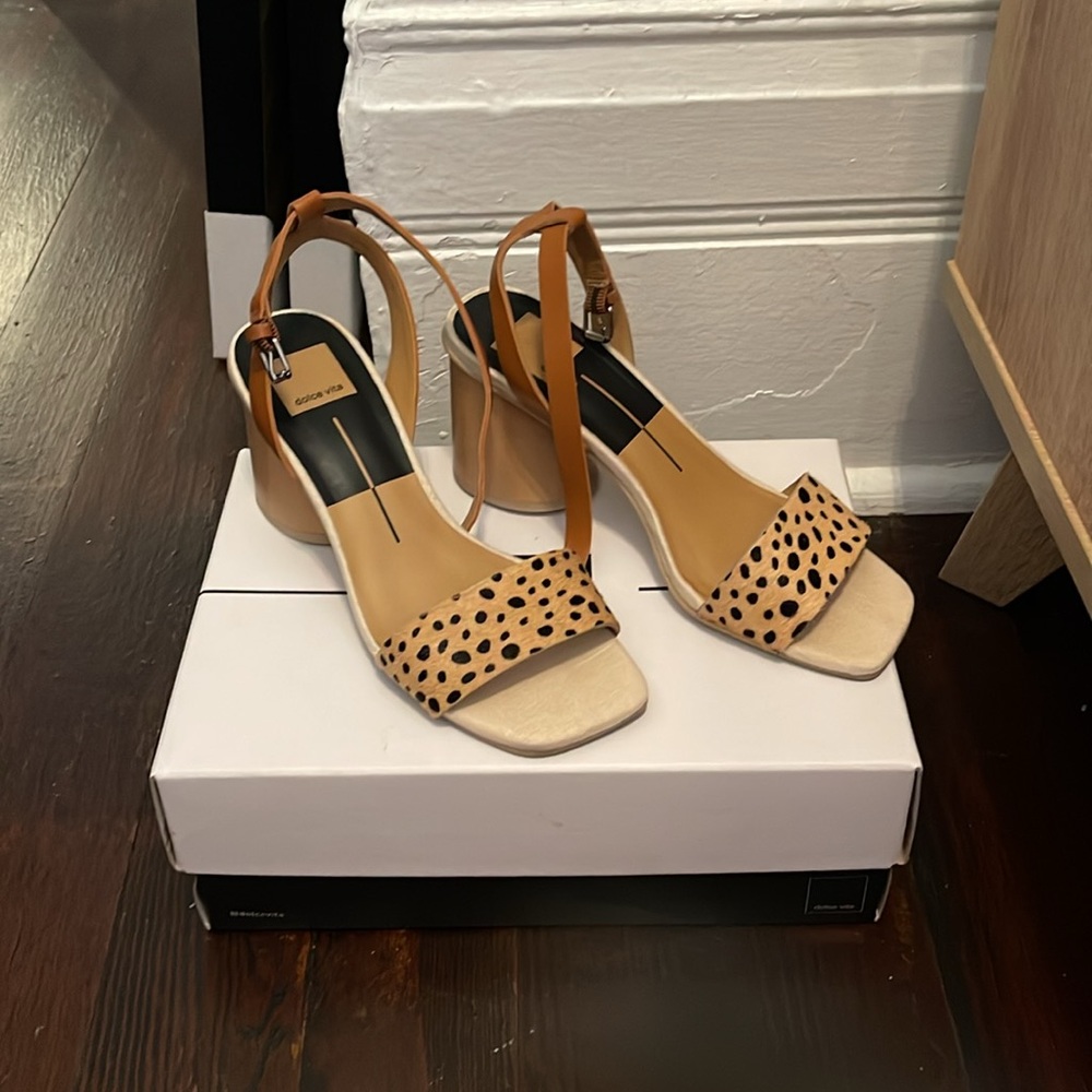 Dolce Vita Leopard Multi Calf Hair Heels